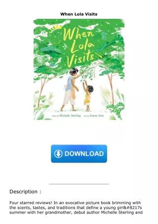 PDF/READ  When Lola Visits | Four starred reviews! In an evocative