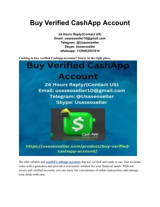 Buy Verified CashApp Account