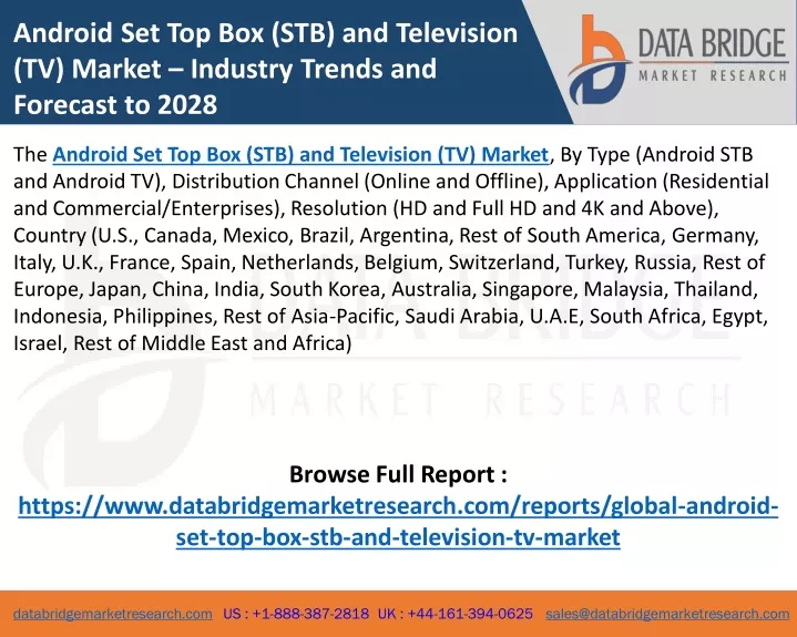 android set top box stb and television tv market