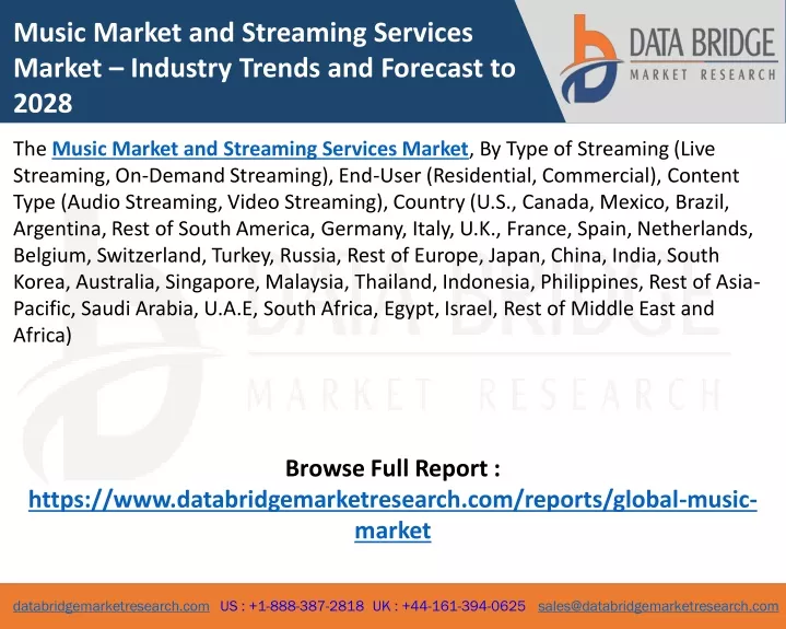 music market and streaming services market