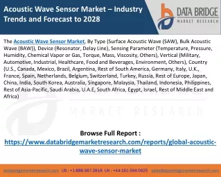 acoustic wave sensor market industry trends