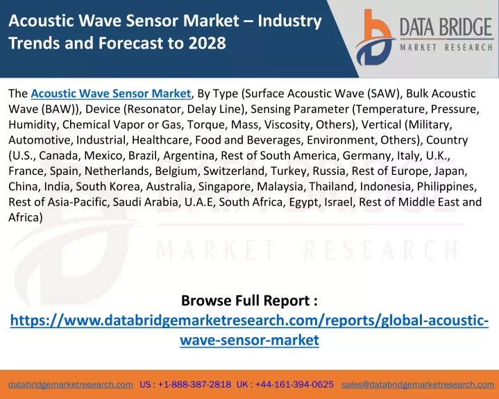 acoustic wave sensor market industry trends