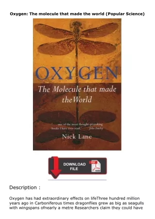 (❤️pdf)full✔download Oxygen: The molecule that made the world (Popular Science)