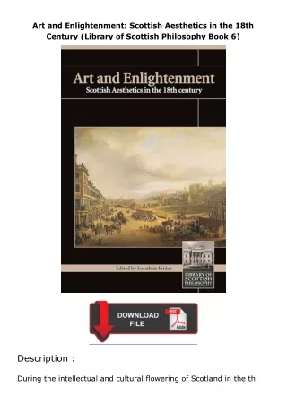 [READ]⚡PDF✔ Art and Enlightenment: Scottish Aesthetics in the 18th Century (Library of Scottish Philosophy Book 6)