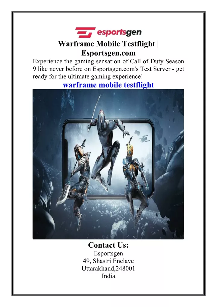 warframe mobile testflight esportsgen