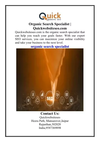 organic search specialist quickwebsiteseo