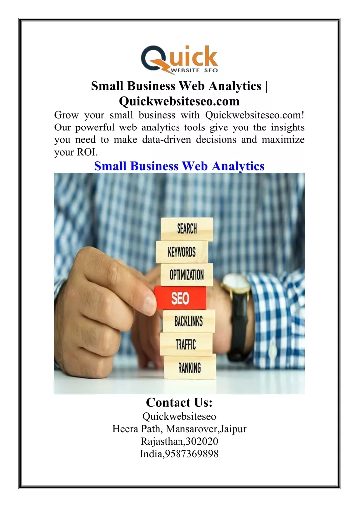 small business web analytics quickwebsiteseo