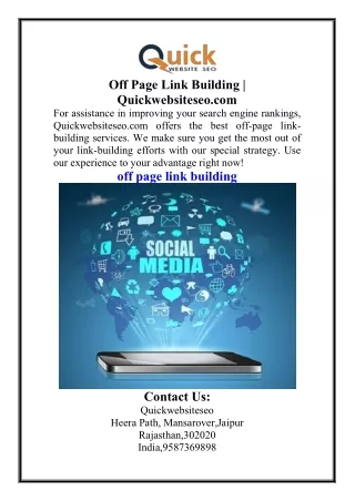 off page link building quickwebsiteseo