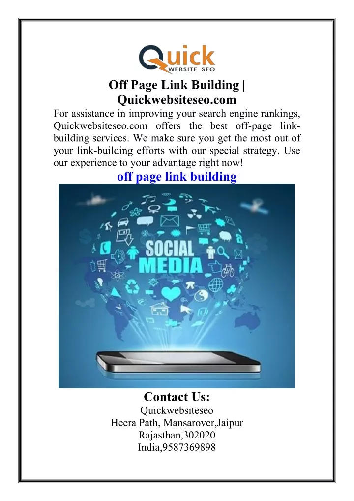 off page link building quickwebsiteseo