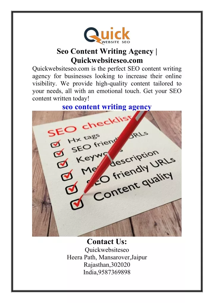 seo content writing agency quickwebsiteseo