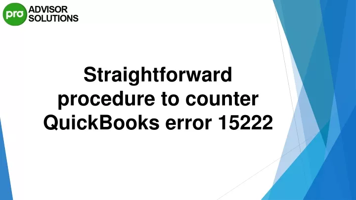 straightforward procedure to counter quickbooks