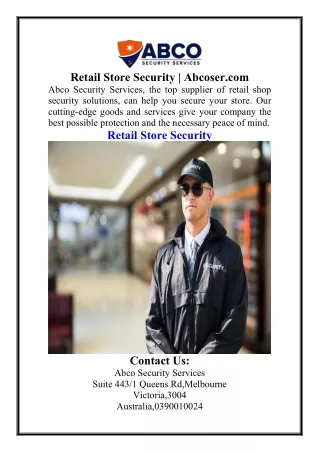 Retail Store Security  Abcoser.com
