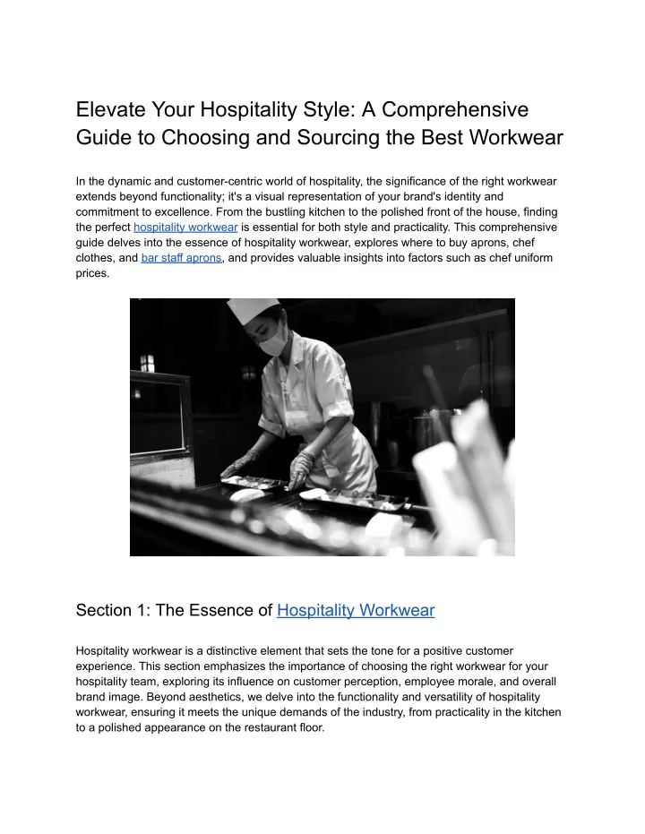 elevate your hospitality style a comprehensive