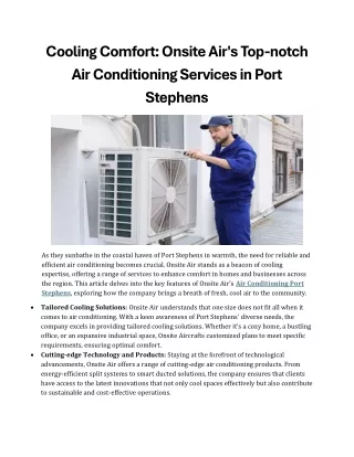 Top-notch Air Conditioning Services in Port Stephens