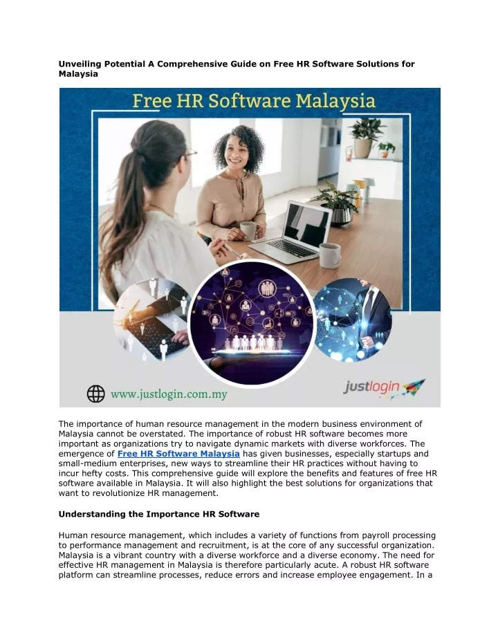 PPT Unveiling Potential A Comprehensive Guide on Free HR Software