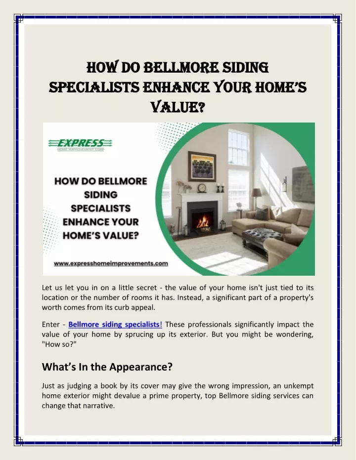 how do how do bellmore siding bellmore siding