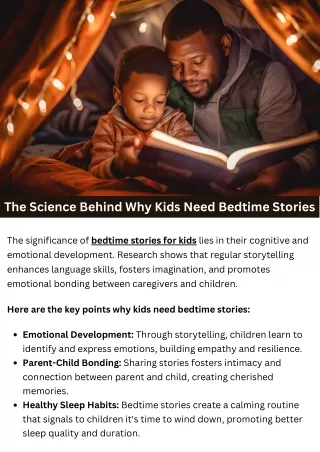 The Science Behind Why Kids Need Bedtime Stories