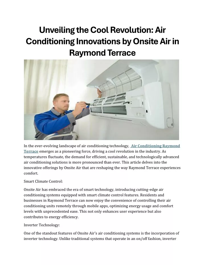 unveiling the cool revolution air conditioning