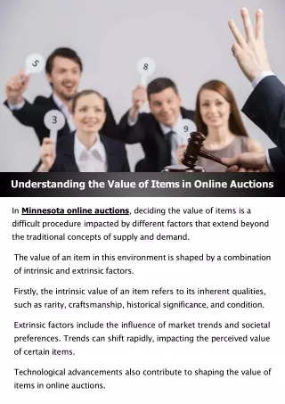 understanding the value of items in online