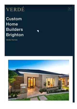 Custom Home Builders Brighton