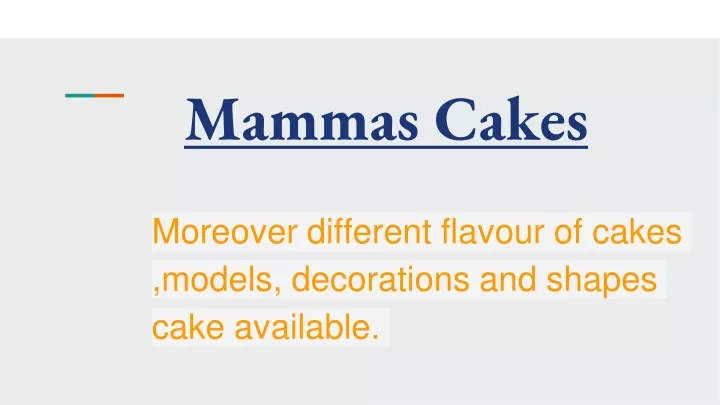 mammas cakes