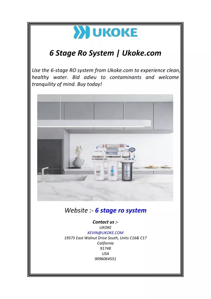 6 stage ro system ukoke com