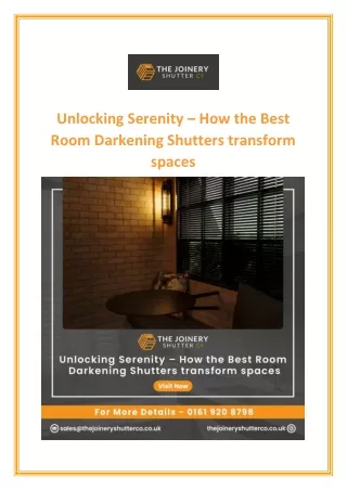 How Do the Best Room Darkening Shutters Upgrade Your Space?