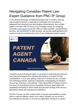 patent agent canada