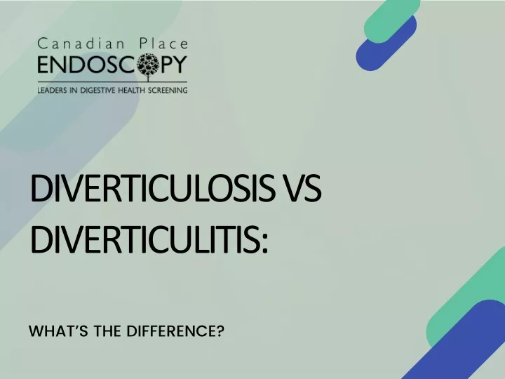 diverticulosis vs diverticulitis