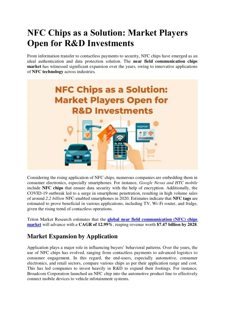 nfc chips as a solution market players open