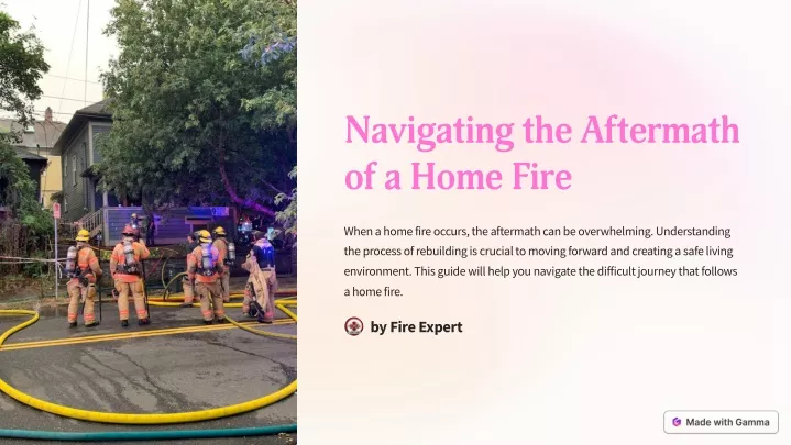 navigating the aftermath of a home fire