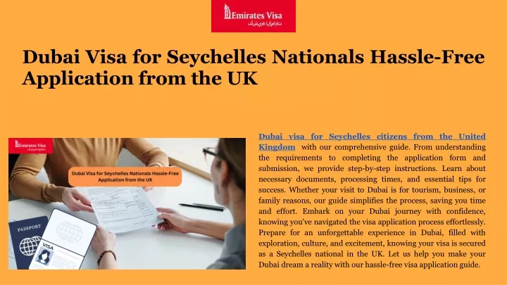 dubai visa for seychelles nationals hassle free application from the uk