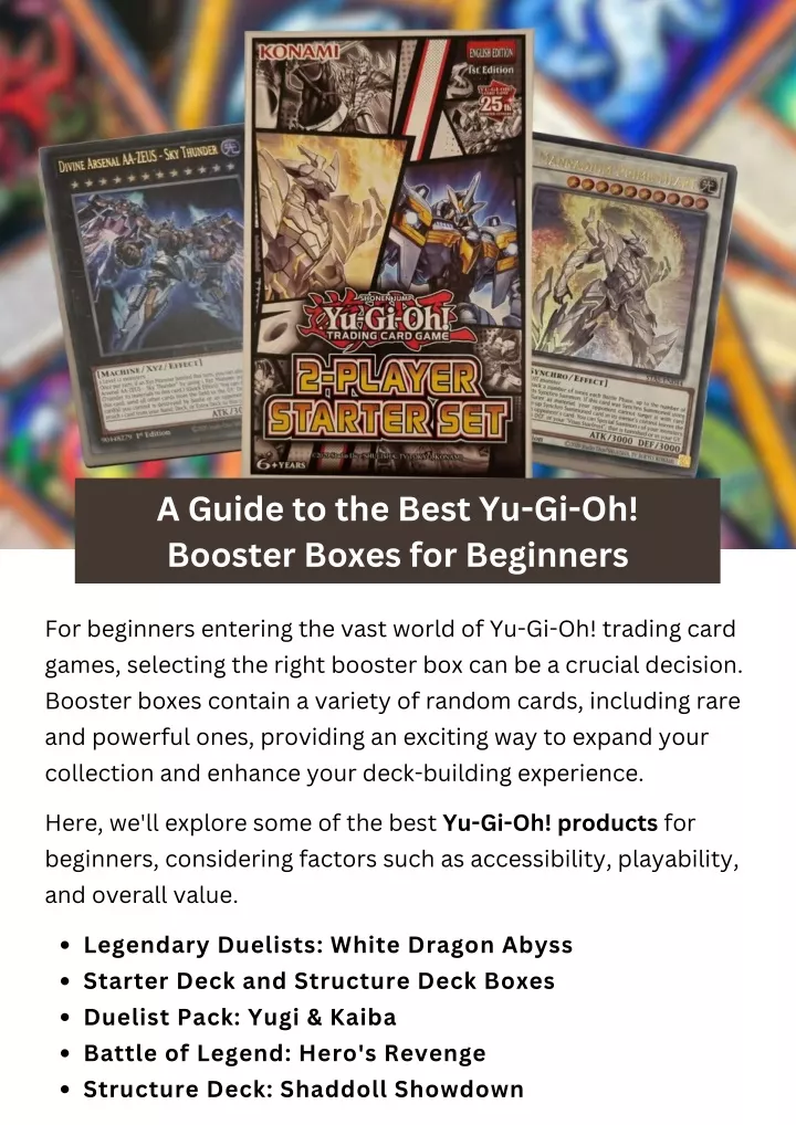 a guide to the best yu gi oh booster boxes