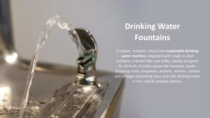 drinking water fountains