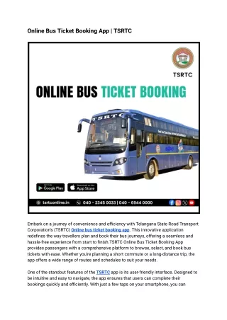 Online Bus Ticket Booking App _ TSRTC