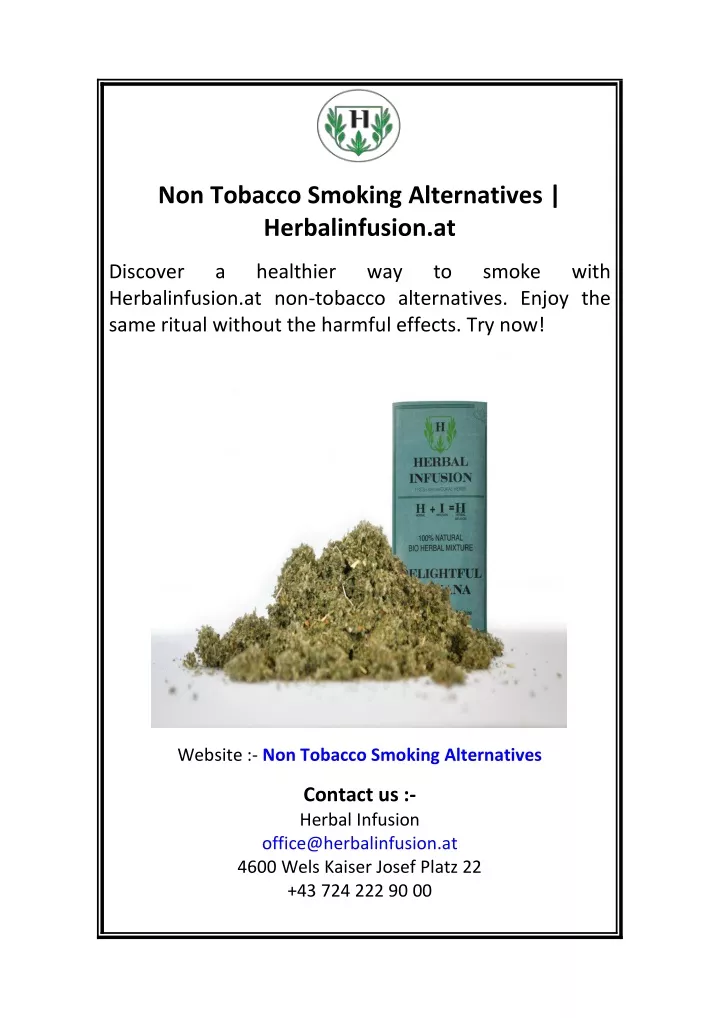 non tobacco smoking alternatives herbalinfusion at