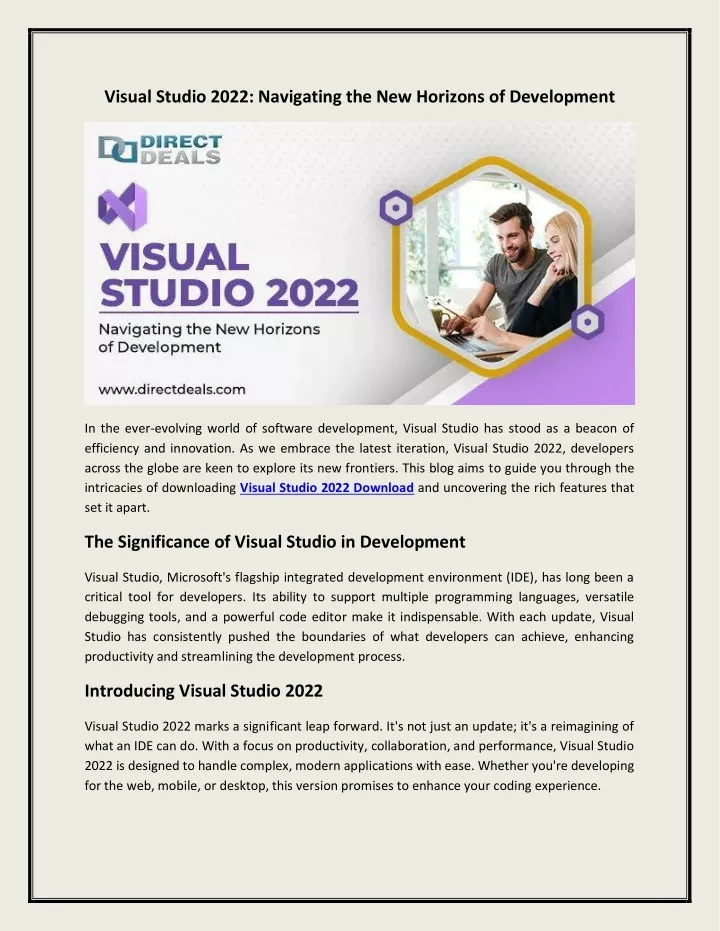 visual studio 2022 navigating the new horizons