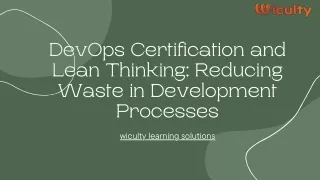devops certification and lean thinking reducing