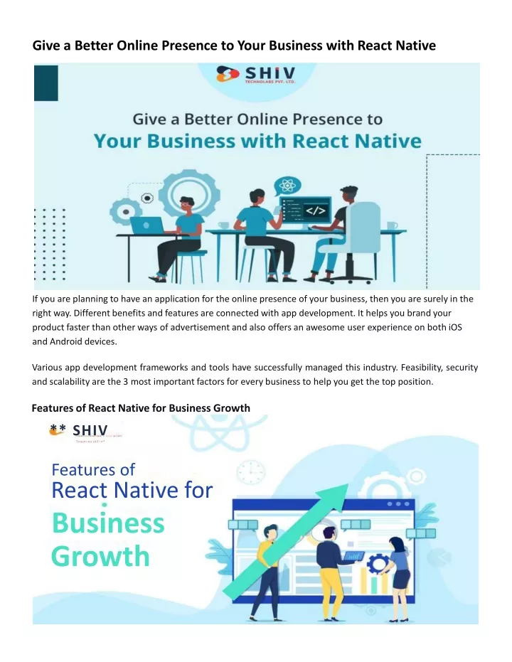 give a better online presence to your business