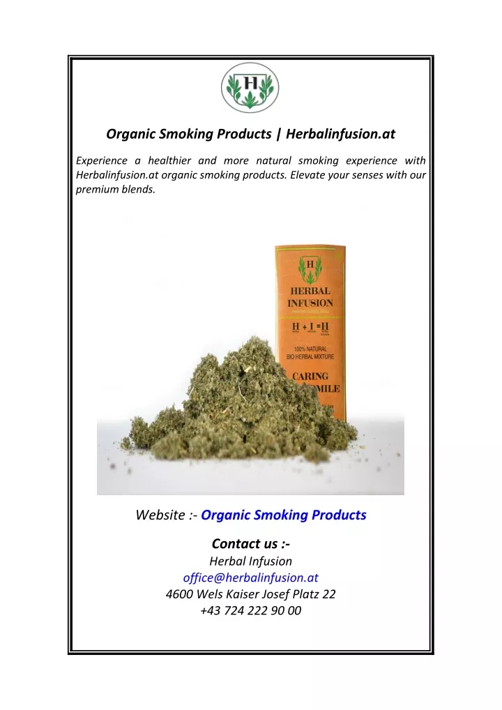 organic smoking products herbalinfusion at