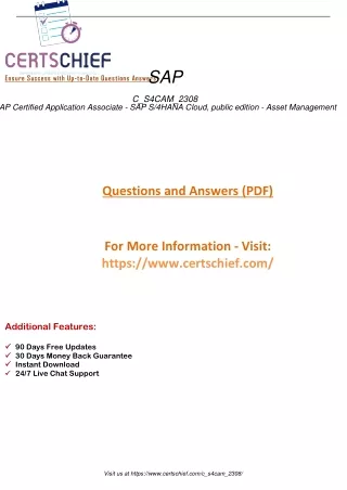 Excel in the C_S4CAM_2308 SAP Certified Application Associate Exam Master SAP S4HANA Cloud Asset Management with Confide