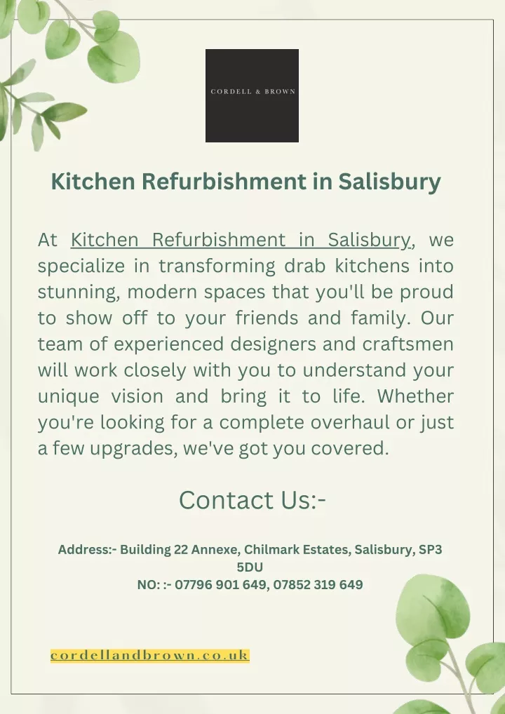 kitchen refurbishment in salisbury