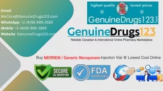 Buy Meropenem (Merrem) Online - GenuineDrugs123