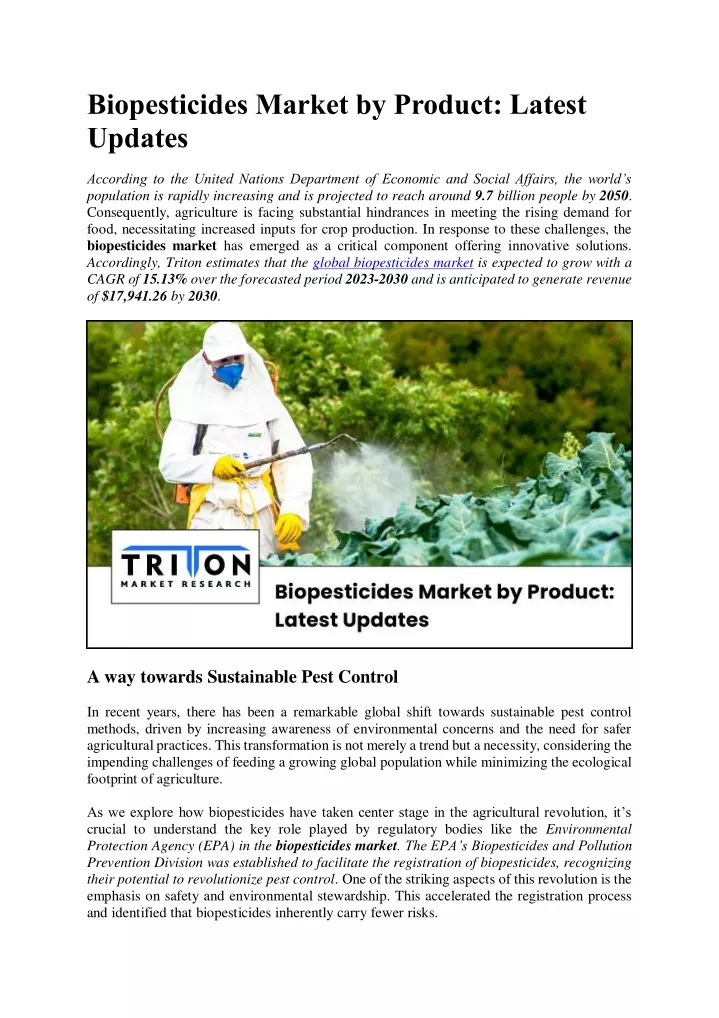 biopesticides market by product latest updates