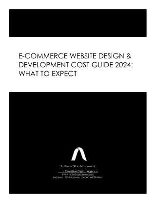 E-commerce Website Design & Development Cost Guide 2024
