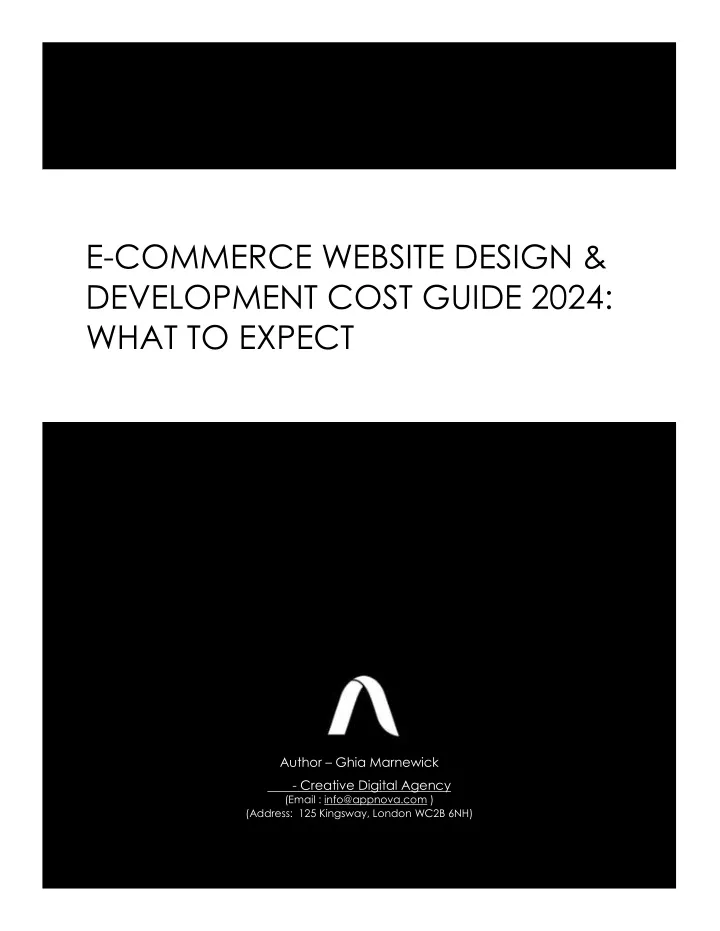 e commerce website design development cost guide