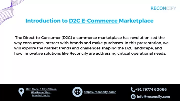 introduction to d2c e commerce marketplace