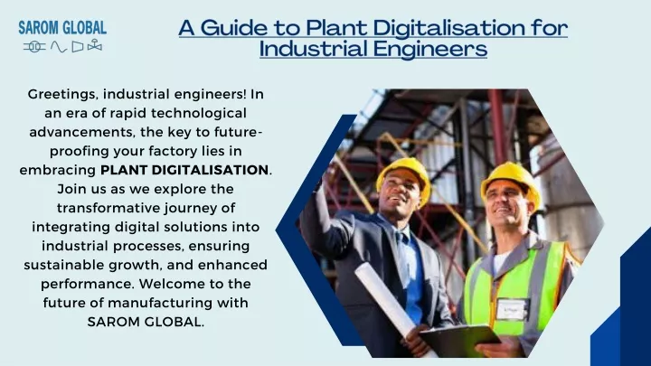 a guide to plant digitalisation for industrial