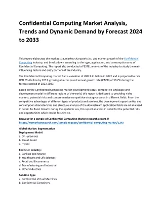 confidential computing market analysis trends