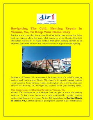 Heating Repair In Vienna, VA